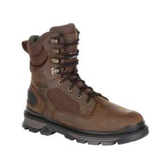 Rocky Men's Rams Horn, RKS0415 Brown Waterproof Snip Toe Boots Impact Resistant, Durable Rugged Brown Boots, Impact Resistant Gore-tex Brown Boots, Brown Gore-tex Work Boots With Steel Toe, Brown Insulated High-top Waterproof Boots, Durable Gore-tex Boots With Round Toe, Durable Gore-tex Round Toe Boots, Brown Durable Boots For Outdoor Work, Brown Steel Toe Boots For Outdoor Activities