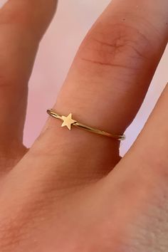 Tiny star stackable ring can be worn as a supporting role to the other Starry Night's cast members, or a minimal statement piece. Custom sizing and metals available upon request. Halo Jewelry, Glow Stars, Pretty Jewelry Necklaces, Wing Jewelry, Light Weight Jewelry, Tiny Star, Hand Chain, Star Jewelry, Jewelry Outfit