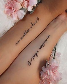 Unique Mother Daughter Tattoos, Aunt Tattoo, Niece Tattoo, Cute Matching Tattoos, Matching Best Friend Tattoos