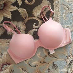 Pink Victoria Secret Wear Everywhere T-Shirt Lightly Lined Bra, Nwt, Size 36c, Beautiful Color Between Light Pink And Peach, Color: "French Rose", Underwire Cups, Adjustable Straps, Can Wear Classic Or Crossback, Double Row Hook Back Closure, 85% Polyamide, 15% Elastane, Soft And Smooth, Light And Comfortable, Perfect For All Day And Every Day, Please Note Pictures Might Not Show True Color, Just Adorable:) Fitted Pink Soft Touch Top, Fitted Soft Touch Pink Tops, Bras Pink, Note Pictures, French Rose, Pink Vs, Pink Victoria Secret, Peach Color, Pink Bra