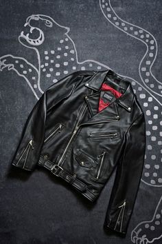 The classic Commando black leather jacket: fully restocked in 14 sizes and ready for your backsides, gentlemen. Luxury Fitted Leather Jacket With Belt Loops, Designer Fitted Leather Jacket With Belt Loops, Luxury Black Outerwear With Belt Loops, Luxury Biker Jacket With Belt Loops, Luxury Black Leather Jacket With Belt Loops, Luxury Leather Outerwear With Belt Loops, Classic Black Outerwear With Belt Loops, Luxury Winter Biker Jacket With Belt Loops, Classic Leather Outerwear With Belt Loops