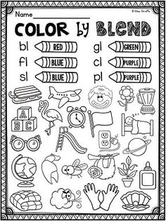 the color by blend book is filled with black and white pictures