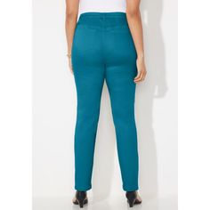 Your favorite sateen pant is back and ready for seasonless outfitting. Soft, sleek and perfect for work or going out, this pant combines comfort and style for a smooth, polished finish. Cotton Chinos, Ladies Of London, Straight Trousers, Deep Teal, Stretch Pants, Bottom Clothes, Pull On Pants, Straight Pants, Chinos Pants