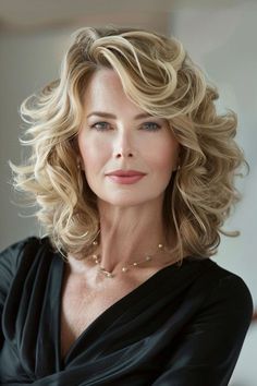 Medium Length Hair Styles For Women Over 50, Very Layered Hair Medium Over 50, Womans Hairstyle, Medium Length Hairstyles For Women, Glamorous Hairstyles, Haircuts For Women Over 40, Haircuts For Medium Length Hair, Layered Haircuts For Medium Hair, Mother Of The Bride Hair