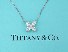 Tiffany Co Diamond Large Victoria Platinum Pendant Necklace 16" with Box NG1580 Tiffany And Co Necklace Tiffany & Co., Tiffany Inspired Necklace, Diamond Necklace Pendant Tiffany & Co., Tiffany And Co Blue Necklace, Tiffany And Co Diamond Necklace, Diamond Pendant Tiffany & Co., Tiffany Necklace Aesthetic, Jewelry Tiffany And Co, Diamond Necklace Tiffany