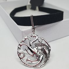 Reposhing This Item I Purchased From @Nikkip1282. Nwot Questions? Leave A Comment Below! Targaryen Sigil, Game Of Thrones Jewelry, Doe Eyes, Velvet Choker, Dragon Jewelry, Themed Jewelry, Black Silver, Game Of Thrones, Womens Jewelry Necklace