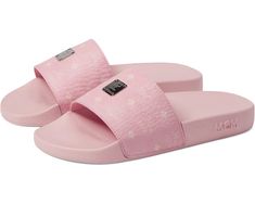 MCM MCM Collection Visetos Slide | Zappos.com Mcm Slides, Pink Mcm, Mcm Shoes, Cute Slides, Pink Slides, Cute Clothing Stores, Slides Women, Cute Comfy Outfits