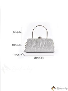 BirdinBag - Crocodile Pattern All-match Ladies Fashion Handbag Evening Handheld Bag With Crocodile Pattern, Evening Rectangular Shoulder Bag With Crocodile Pattern, Evening Crocodile Pattern Rectangular Shoulder Bag, Evening Clutch Bag With Crocodile Pattern, Formal Rectangular Bag With Crocodile Pattern, Handheld Evening Satchel With Crocodile Pattern, Evening Bag With Crocodile Pattern And Top Handle, Evening Bags With Crocodile Pattern And Top Handle, Evening Top Handle Bag With Crocodile Pattern