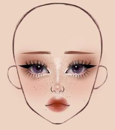 Face For Makeup Drawing, Make Up Artist Aesthetic, Makeup Ideas Drawing, Futuristic Makeup