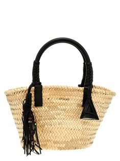 100% Acrylic Luxury Evening Straw Tote Bag, Elegant Leather Vacation Bags, Elegant Leather Bags For Vacation, Designer Natural Bag With Detachable Handle, Chic Tote Straw Bag With Handle Drop, Luxury Straw Bag With Handle Drop For Travel, Designer Top Handle Shoulder Bag For Vacation, Elegant Leather Bucket Bag For Vacation, Luxury Straw Bag With Removable Pouch And Double Handle