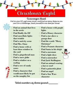 the christmas light scavenger hunt is an easy way to help kids learn how to use