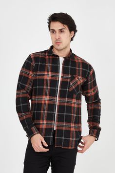 Unisex Oversized Orange Plaid Lumberjack Jacket Shirt for Winter is the perfect addition to your winter wardrobe. Made from high-quality materials, this jacket is designed to keep you warm and cozy during even the coldest days. With its classic lumberjack style, this jacket features a bold orange color that will make a statement wherever you go. The oversized fit provides ample room for layering, making it ideal for wearing over thick sweaters or warm hoodies. Whether you're running errands, hea Casual Cotton Winter Shacket, Casual Long Sleeve Shacket For Outdoor, Casual Fall Shacket For Cold Weather, Long Sleeve Flannel Shirt With Pockets For Fall, Fall Long Sleeve Flannel Shirt With Pockets, Winter Streetwear Flannel Shirt With Pockets, Casual Collared Flannel Shirt For Winter, Casual Collared Shacket For Streetwear, Casual Black Cotton Shacket