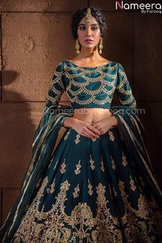 Buy Designer Bridal Blue Lehenga Choli for Wedding Attire with the Finest Craftsmanship of Short Choli & Embroidered Blue Lehenga Paired with Net dupatta Teal Indian Wedding Dress, Navy Lehenga Bridal, Lehenga Choli For Wedding, Blue Lehenga Choli, Choli For Wedding, Bridal Mehndi Dresses, Choli Dress, Mehndi Dress, Reception Outfit