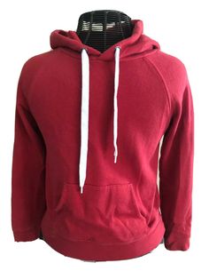 FOREVER 21 Women's Pull-Over Hoodie sz. S; 23 inch length; 20 nches armpit to armpit; beautiful red color; hooded; white drawstring on hood; long sleeves; 60% polyester, 40% cotton- super soft and comfortable; great used condition - no rips, no stains, light wash wear; Check out all my name brand listings; I have lots... for the whole family; I love to offer combined shipping discounts - just ask:) All my items are from a smoke free home; BUY IT NOW; I use Priority mailers. Red Hooded Top With Kangaroo Pocket, Red Fall Sweatshirt With Kangaroo Pocket, Red Crew Neck Hoodie With Kangaroo Pocket, Red Sweatshirt With Kangaroo Pocket For Fall, Red Hoodie With Kangaroo Pocket And Crew Neck, Red Hoodie With Kangaroo Pocket, Red Hoodie With Drawstring Hood, Casual Red Hoodie With Drawstring Hood, Casual Red Fleece Hoodie