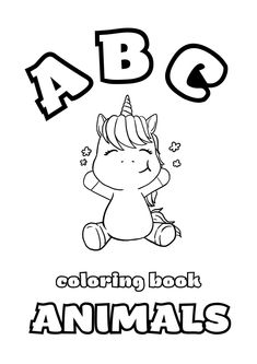 an animal alphabet coloring book with the letter b