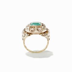 For Sale on 1stDibs - Emerald ring with 12 old cut diamonds, 14 carat, 18th century. 14 carat gold Europe, 18th century 1 Emerald approx. 3 ct 12 diamonds in irregular old cut 18th Century Engagement Ring, Victorian Emerald Ring In Yellow Gold, Victorian Yellow Gold Emerald Ring, Victorian 14k Gold Emerald Ring, Victorian Gold Emerald Ring, Antique Signet Ring With 17 Jewels For Anniversary, Ornate Baroque Jewelry With Rose Cut Diamonds, Antique Green Diamond Ring With Rose Cut Diamonds, Antique Green Diamond Ring With Rose Cut