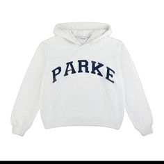 Brand new parke sweatshirt with tags never been worn Varsity Hoodie, School Look, Cozy Tops, Fall Denim, Summer Denim, School Looks, Denim Top, Comfy Outfits, Christmas List