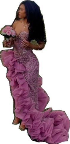 Pink Sleeveless Mermaid Dress For Banquet, Sleeveless Pink Mermaid Dress For Banquet, Fitted Purple Gown For Pageant, Fitted Purple Mermaid Dress With Ruffles, Purple Party Gown With Ruffles, Purple Ruffled Gown For Party, Pink Fitted Mermaid Dress For Party Season, Fitted Sleeveless Mermaid Dress For Pageant, Purple Ruffled Mermaid Party Dress