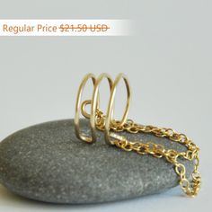 Merry Birthday, Leaf Ear Cuffs, Cartilage Ring, Helix Ear, Fake Earrings, Clip On Earring, Cuff Earring, Double Cuff, Fake Jewelry