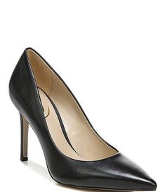 Sam Edelman Hazel Leather Pointed Toe Pumps | Dillard's Sleek Synthetic Heels For Office, 4-inch Synthetic Heels For Business, Padded Heels For Business, Business Heels With Padded Heel, Shoe Wishlist, Dillard's, Sam Edelman, Clothing Accessories, Clothing And Shoes