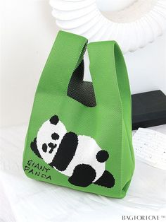 BagForLove - Stylish Panda Pattern Crochet Handbag Product Description Color Green Type Square Bag Style Fashionable Pattern Type Animal Closure Type No-closure Composition 100% Polyester Material Polyester Details Pictures Similar Products h2 { text-align: center; } /* æ¢è¡ */ li{ white-space: normal; word-break: break-all; word-wrap: break-word; } .red-box { width: 100%; display: flex; flex-direction: row; flex-wrap: wrap; justify-content: center; } .red-box > div { width: 190px; height: 250 Casual Bucket Bag For School, Casual Handheld Bucket Bag For School, Casual Rectangular Crochet Bag For School, Casual Crochet Shoulder Bag For School, Casual Green Handheld Crochet Bag, Casual Crochet Pouch Bag, Casual Green Crochet Pouch Bag, Cute Green Bags For Shopping, Cute Green Shopping Bags