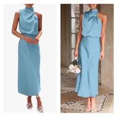 Light Blue Satin Sleeveless Mock Neck Cocktail Midi Dress S=Us 4-6, M=Us 8-10l=Us 12-14xl=Us 16-18, Xxl=Us 20-22 New To Poshmark? Sign Up With Code Styleyourself To Get $10 Off Your First Purchase. Shop My Closet For: Bohemian, Boho, Spring, Summer, Fall, Winter, Vacation, Cruise, Holiday, Photo-Shoot, Birthday, Occasion, Wedding, Fun, Casual, Party, Gift, Shopping, Girly, Trendy, Modest, Date Night, Chic, Classy, Classic, Elegant, Statement, Dressy, Fancy, Preppy, Feminine, Soft, Romantic, Brid Light Blue Sleeveless Evening Midi Dress, Sleeveless Light Blue Midi Dress For Evening, Light Blue Sleeveless Midi Bridesmaid Dress, Blue High Neck Midi Dress For Summer, High Neck Blue Midi Dress For Summer, Blue High-neck Midi Dress For Summer, Chic Light Blue Sleeveless Midi Dress, Sleeveless Midi Dress For Bridesmaids, Blue Sleeveless Bridesmaid Dress