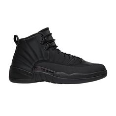 Find JORDAN 12 Retro Winterized 'triple on Editorialist. Converted into a winterized offering to take on the elements, this technical rendition of the Air Jordan 12 sports a ‘Triple Black’ color scheme that features a ballistic nylon textile on the quarter panel and nubuck accents along the mudguard. Incorporating a water-proof application, the shoe also utilizes a fleece liner for warmth. Air Jordan 12, Air Jordan 12 Retro, Jordan 12 Retro, Jordan 12, Jordans 12, Outdoor Men, Triple Black, Mens Basketball, Sport Sneakers