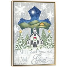 a christmas card with the words, be still and know that i am god