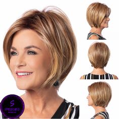 The Toni Brattin Confidence Wig features tapered layering that blends naturally into a just below-the-collar neckline. With precision-cut page styling, this wig has length in front to flatter the face created by a long side-swept fringe and below-the-chin sides of sleek, straight styling. Not too long, not too perfect, just the right combination of everyday and edgy to boost your confidence. All Toni Brattin Wigs have the look and feel of natural hair and are perfect for a new style.SPECIAL FEATURES: Short Tapered Layered Style Easy Wear & Easy Care: Just shampoo wash and towel/air dry. You may use a hair dryer, blow dryer or curling iron on low -med heat setting – up to 350ºF - but avoid exposure to excessive heat Hair Type: ChangeLite Kanekalon (Heat -Friendly) Synthetic Hair Cap Constru Wigs Collection, Red To Blonde, Layered Style, Mens Wigs, Hi Fashion, Medium Blonde, Synthetic Lace Wigs, Hair Collection, Brown To Blonde