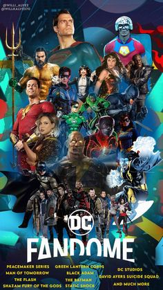 the poster for the upcoming dc movie,'fandome'is shown in this image