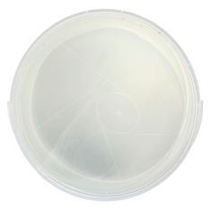 an empty plastic container on a white background