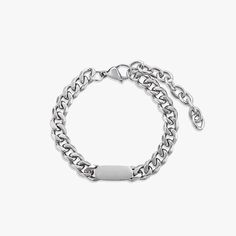 Type: AccessoriesMaterial: Titanium steelBracelet length: 16cm ( 6.3 inches )Extension chain: 5cm( 2.0 inches ) Couple Jewelry, Contact Lenses Colored, Silver Prices, Bracelet Argent, Steel Bracelet, Metal Chain, Silver Bracelets, Fashion Bracelets, Arm Band