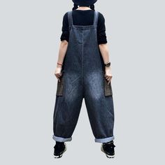 Introducing our 2023 Autumn Collection Cargo Slouchy Women's Denim Jumpsuit ââ‚?the perfect blend of street trend and modern chic!Why This Denim Jumpsuit Is A Street Style IconCombining timeless comfort and contemporary edge. this denim jumpsuit is the perfect way to add a touch of boldness to your wardrobe. The baggy fit. embroidered patterns. and suspenders closure create an unmistakable street-mode statement.Key Highlights: Street Style: This denim jumpsuit is an undeniable statement piece. p Baggy Casual Overalls, Spring Baggy Solid Color Overalls, Baggy Denim Blue Overalls With Pockets, Casual Baggy Dark Wash Denim Jumpsuit, Baggy High-waist Denim Jumpsuit With Pockets, Baggy High Waist Denim Jumpsuit With Pockets, Casual Solid Denim Jumpsuit With Pockets, Baggy Denim Jumpsuit With Pockets For Fall, Fall Baggy Jumpsuits And Rompers With Pockets