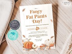 Thanksgiving Invitation, Digital Thanksgiving Invite, Casual Thanksgiving Invitation, Potluck Friendsgiving Fat Pants, Phone DIY Printable - Etsy Thanksgiving Christmas Family Party Invitations, Autumn Celebration, Fat Pants, Friends Food, Digital Light, Thanksgiving Feast