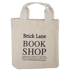 a canvas bag with the words brick lane book shop on it