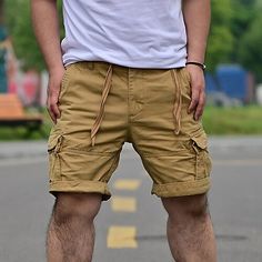 Category:WE-Pants; Season:Summer; Fabric:100% Cotton; Gender:Men's; Style:Classic,Casual,Fashion; Occasion:Daily,Outdoor,Camping  Hiking; Details:Belt Not Included; Fit Type:Regular Fit; Function:Wearable; Waistline:Mid Waist; Pattern:Plain; Design:Button,Drawstring,Multi Pocket; Pants Type:Shorts,Cargo Shorts,Tactical Shorts; Fly Type:Zipper; Front page:FF; Listing Date:06/25/2024; Production mode:External procurement; Hips:; Length:; Waist:; Pants Length:Short Hiking Fashion, Shorts Cargo, Classic Casual, Plain Design, Type Of Pants, Camping Hiking, Pants Length, Pocket Pants, Waist Pants