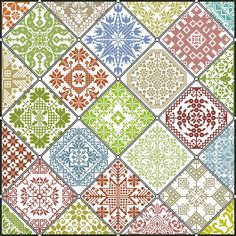 an image of a colorful quilt pattern