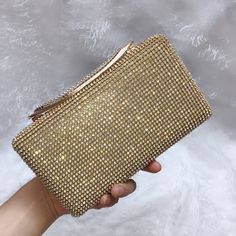 Clutch Bag For Women Who Go For Shopping, Dating, Evening Party or Wedding. Gold Handheld Bag For Party, Rectangular Evening Bag For Weddings And Parties, Wedding Clutch For Party Season, Gold Clutch Bag For Party, Glamorous Clutch Bags For Party Season, Glamorous Rectangular Shoulder Bag For Party, Glamorous Party Clutch Evening Bag, Glamorous Evening Bag For Party Season Events, Elegant Clutch For Weddings And Party Season