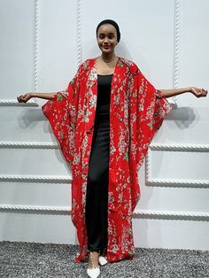 Floral Kaftan Abaya Kimono Cardigan Dress – FrenzyAfricanFashion.com