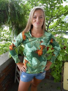 Vintage shades of green psychedelic shirt Casual Long Sleeve Tops With Abstract Print, Casual Abstract Print Tops For Fall, Casual Green Printed Tops, Stretch Green Printed Top, Retro Green Printed Tops, Trendy Green Printed Top, Green Long Sleeve Tops With All Over Print, Casual Stretch Tops With Abstract Print, Casual Stretch Top With Abstract Print