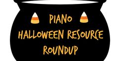 a black caulder with the words piano halloween rescue roundup