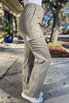 Cargo Linen Pants | Sophie & Trey Everyday Mid-rise Cargo Pants With Side Pockets, Beige Workwear Pants With Side Pockets, Beige Work Pants With Side Pockets, Fitted Fall Pants With Pockets, Mid-rise Pants With Cargo Pockets For Everyday, Everyday Tapered Cargo Pants, Everyday Mid-rise Pants With Cargo Pockets, Fall Cargo Pants For Everyday Use, Everyday Pants With Pockets And Tapered Leg