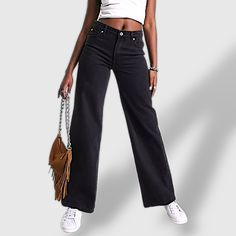 Asos Only Blue Denim Nwt Chris Wide Leg Low Rise Ankle Baggy Jeans Women's 27/28" Avril Lavigne Y2k Skater Vibes With This Baddie! Retail $65. Approximate Measurements In Inches Taken Laying Flat: Waist: 14.5 (15" Held Taut) Hip: 19" Rise:10" Inseam: 26" #Asos #Only #Wideleg #Jeans #Denim Low Rise Baggy Skater Retro Punk Goth Emo Minimalist Black Denim Notsopopularhobbit B50 Avril Lavigne Y2k, Skater Vibes, Asos Jeans, Skate Style, Retro Punk, Size 28 Jeans, Avril Lavigne, Y2k Skater, Punk Goth