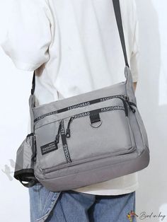 Bird in Bag - Shoulder Bag Roomy Multi-Pocket Tote with Top Handle Satchel, Fashionable Leather Backpack, Stylish Tote Bag for Gray Canvas Shoulder Bag For School, Gray Shoulder Bag For School, Gray Crossbody Shoulder Bag For School, School Crossbody Shoulder Bag With Multiple Pockets, Multifunctional School Bags With Zipper Pocket, Multifunctional School Bag With Zipper Pocket, Gray School Bag With Adjustable Strap, Gray Satchel Shoulder Bag With Pockets, Gray Shoulder Bag With Zipper For School