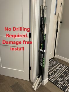 there is no drilling required damage free install