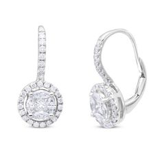 Each earring features a stunning princess cut diamond nestled within marquise diamonds, forming a brilliant center. Round diamonds encircle the central stones and line the bales, adding extra sparkle. Crafted in 14K white gold, these earrings have a 3/4 ct. t.w. and secure with leverbacks. Their timeless design and radiant sparkle make them a perfect addition to any jewelry collection, ideal for both everyday wear and special occasions. Size: one size.  Gender: unisex.  Age Group: adult. Princess Cut Diamond, Buying Diamonds, Marquise Diamond, Diamond Drops, Diamond Drop Earrings, Diamond Fashion, Princess Cut Diamonds, Diamond Earrings Studs, Diamond Studs