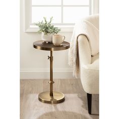 This charming one-of-a-kind accent table makes a bold impression with its handcrafted traditional style. Telescope Design, Sunburst Pattern, Metal Side Table, Serving Drinks, Living Room End Tables, Drink Table, Pedestal Table, Online Furniture Stores, Side Tables