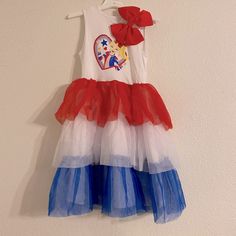 New Without Tags Girls Jojo Siwa Americana Tutu Dress- Red/White/Blue S (6/6x) Jojo Siwa, Tutu Dress, Dress Red, Kids' Dresses, Red White Blue, Red Blue, White Blue, Red Dress, Red And Blue