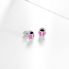 As cute as a real ladybug, these girl's earrings are sure to be a huge hit. The 7mm enamel-painted ladybug is the perfect size for toddlers and young girls up to age 10. They are crafted in 925 sterling silver, making them safe for sensitive skin and naturally hypoallergenic. They feature an intuitive and easy, threaded safety screw back system for comfort and to ensure your child's earrings always stay safely in place. These earrings make a perfect gift for any occasion and make great earrings Painted Ladybug, Ladybug Baby, Baby Ladybug, Post Metal, Thread Earrings, Kids Earrings, Kids Necklace, Age 10, Girls Earrings