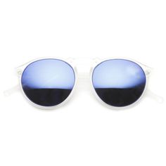 Trendy Retro Frosted Revo Mirror Lens Round Sunglasses - zeroUV Frosted Mirror, Retro Mirror, Sunglasses Round, Sunglasses Uv Protection, Wayfarer Sunglasses, Retro Chic, Eye Catching Colors, Modern Colors, Sunglass Frames